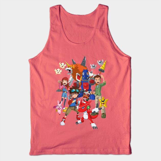 Digimon Digital Monsters tees fan art awesome Gift for Digimon Lovers Tank Top by MIRgallery